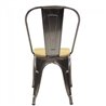 Tolix chair Metaal met houten zitting