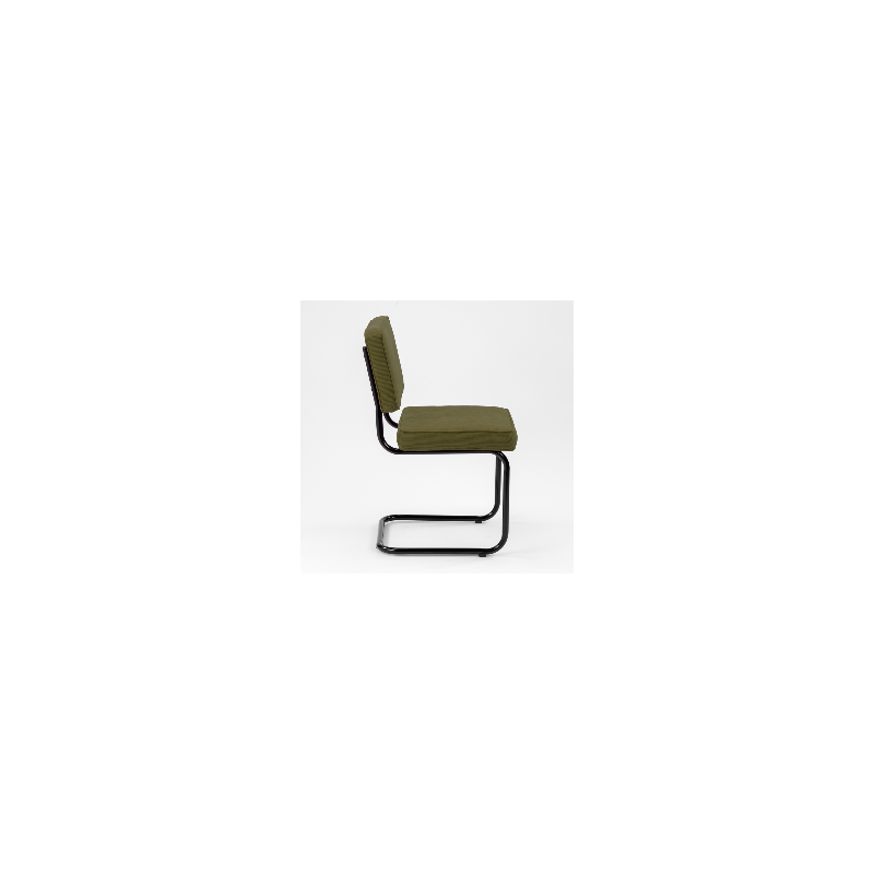 Bruut Ridge Rib stoel leger groen zwart frame