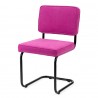 Bruut Ridge Rib stoel roze (zwart frame)