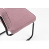 Bruut Ridge Rib stoel oud roze zwart frame