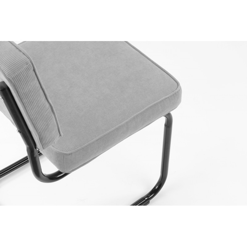 Bruut Ridge Rib stoel grijs zwart frame