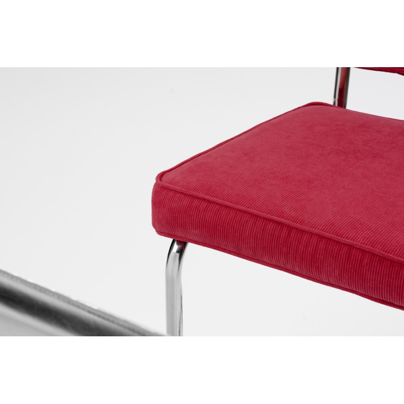Bruut Ridge Rib stoel met arm Rood
