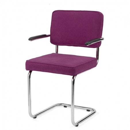 Bruut Ridge Rib stoel met arm Violet