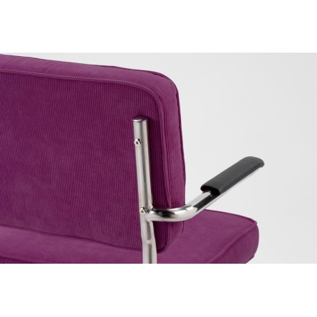 Bruut Ridge Rib stoel met arm Violet