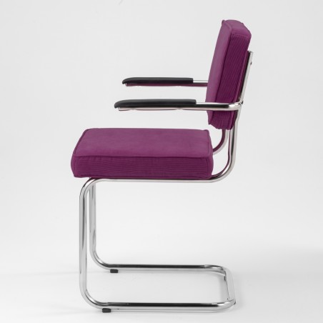 Bruut Ridge Rib stoel met arm Violet