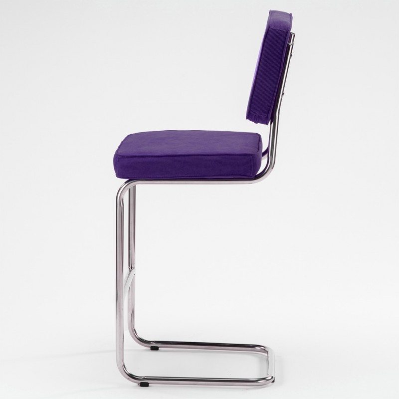 Bruut Ridge Rib barkruk paars RVS