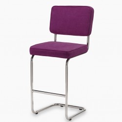 Bruut Ridge Rib barstoel violet RVS