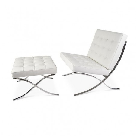 Barcelona Chair Set Wit - Premium