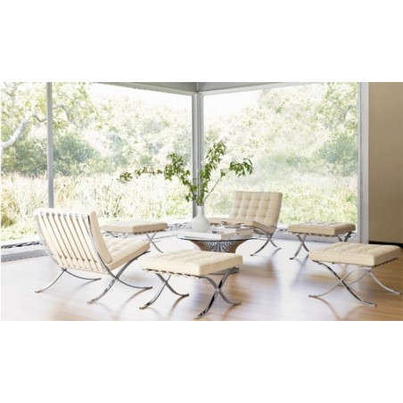 Barcelona Chair Set Cream - Premium